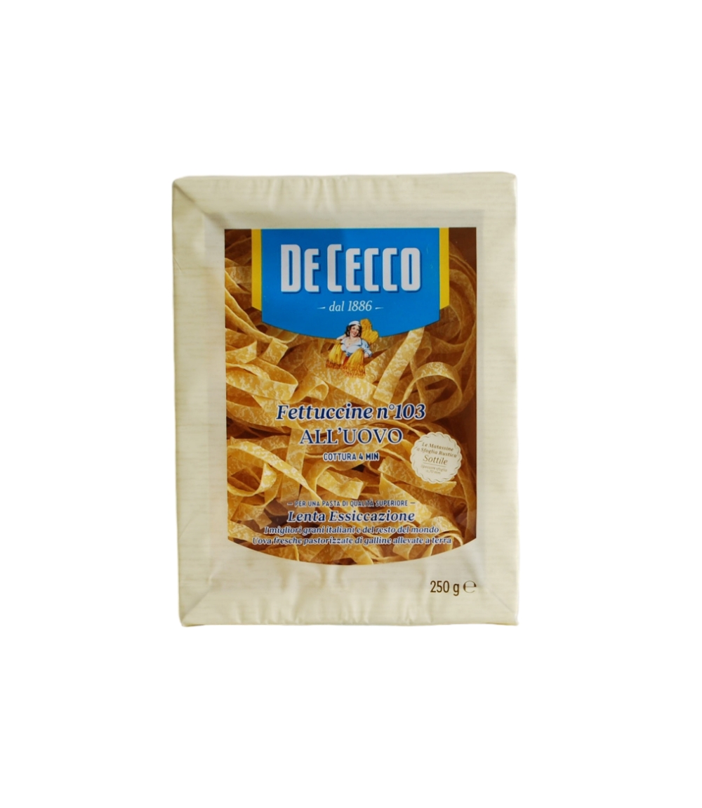 F. DE CECCO FETTUCCINE AL HUEVO X 250 GRS
