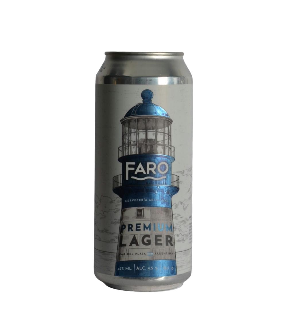 C. FARO PREMIUM LAGER LATA X 473 CC