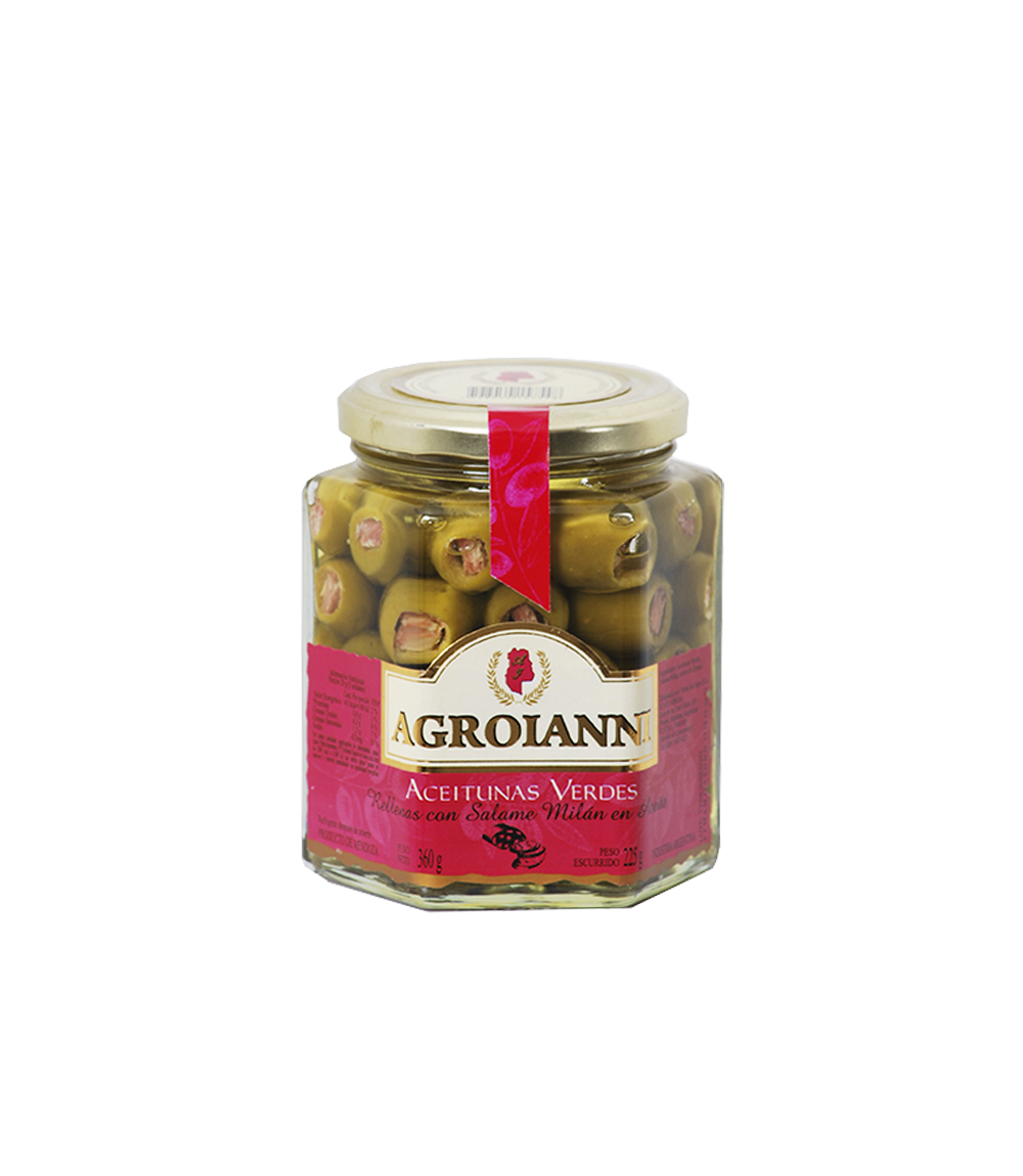 AGROIANNI ACEIT. RELL. C/SALAME MILAN X 360 GRS