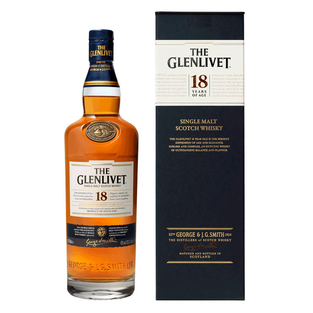 W. THE GLENLIVET 18 AÑOS ESTUCHE 700 CC