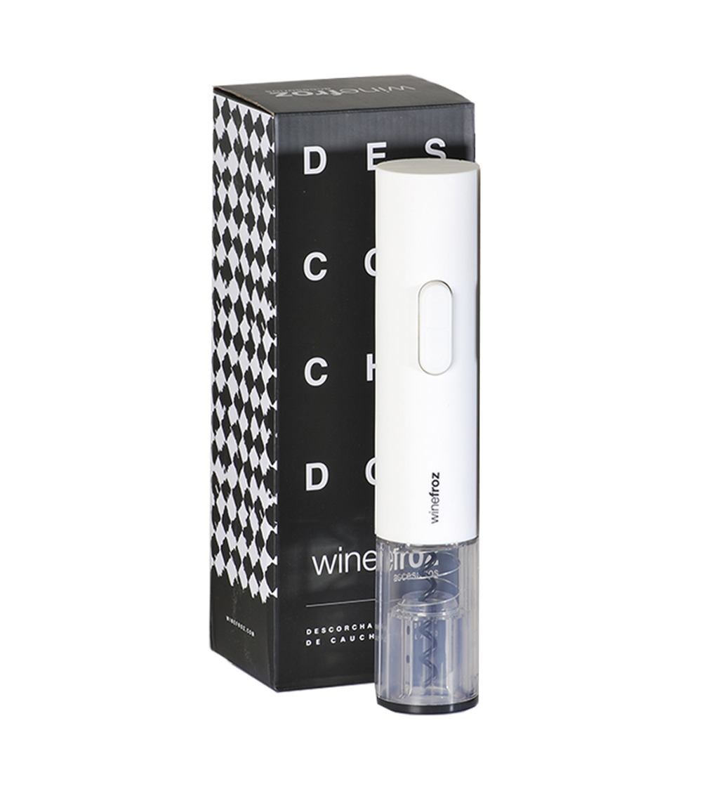 DESCORCHADOR WINEFROZ CAUCHO BLANCO A PILAS