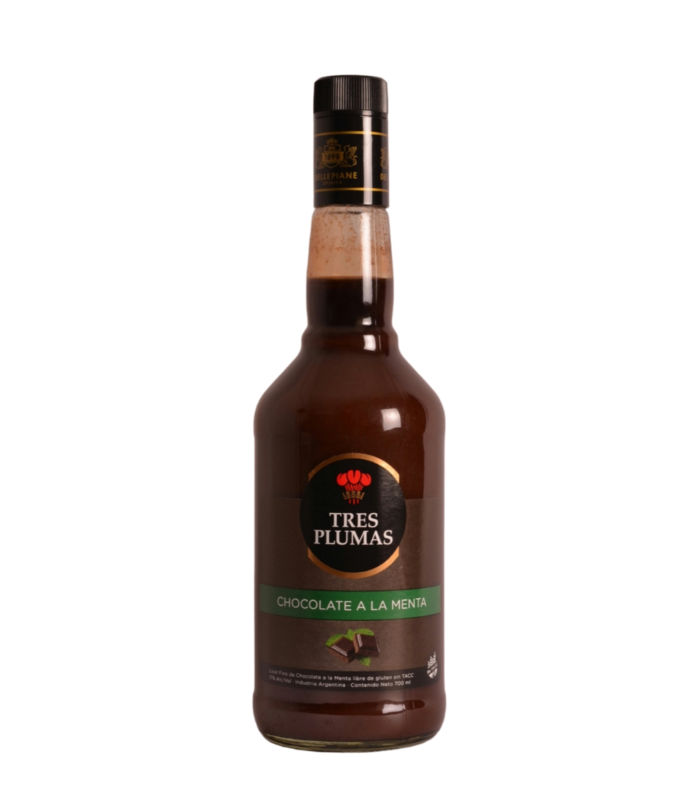 L. TRES PLUMAS CHOCOLATE A LA MENTA X 700 ML