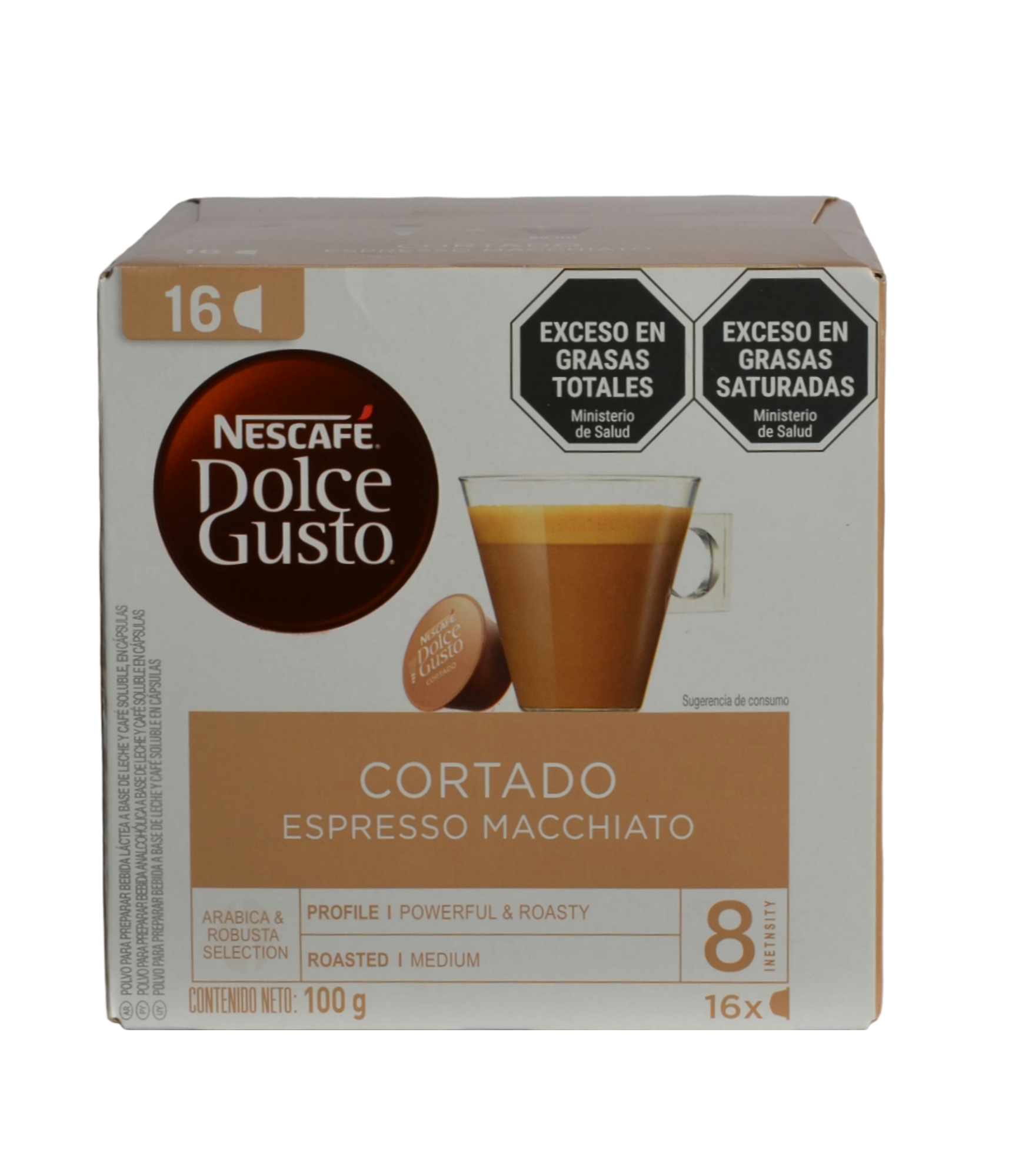 NESCAFE DOLCE GUSTO CORTADO X 100 GRS