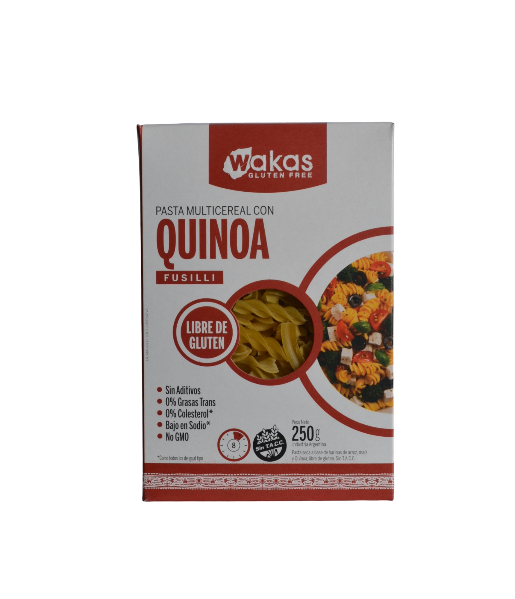 F. WAKAS FUSILLI MULTICEREAL C/QUINOA S/TACC X250G