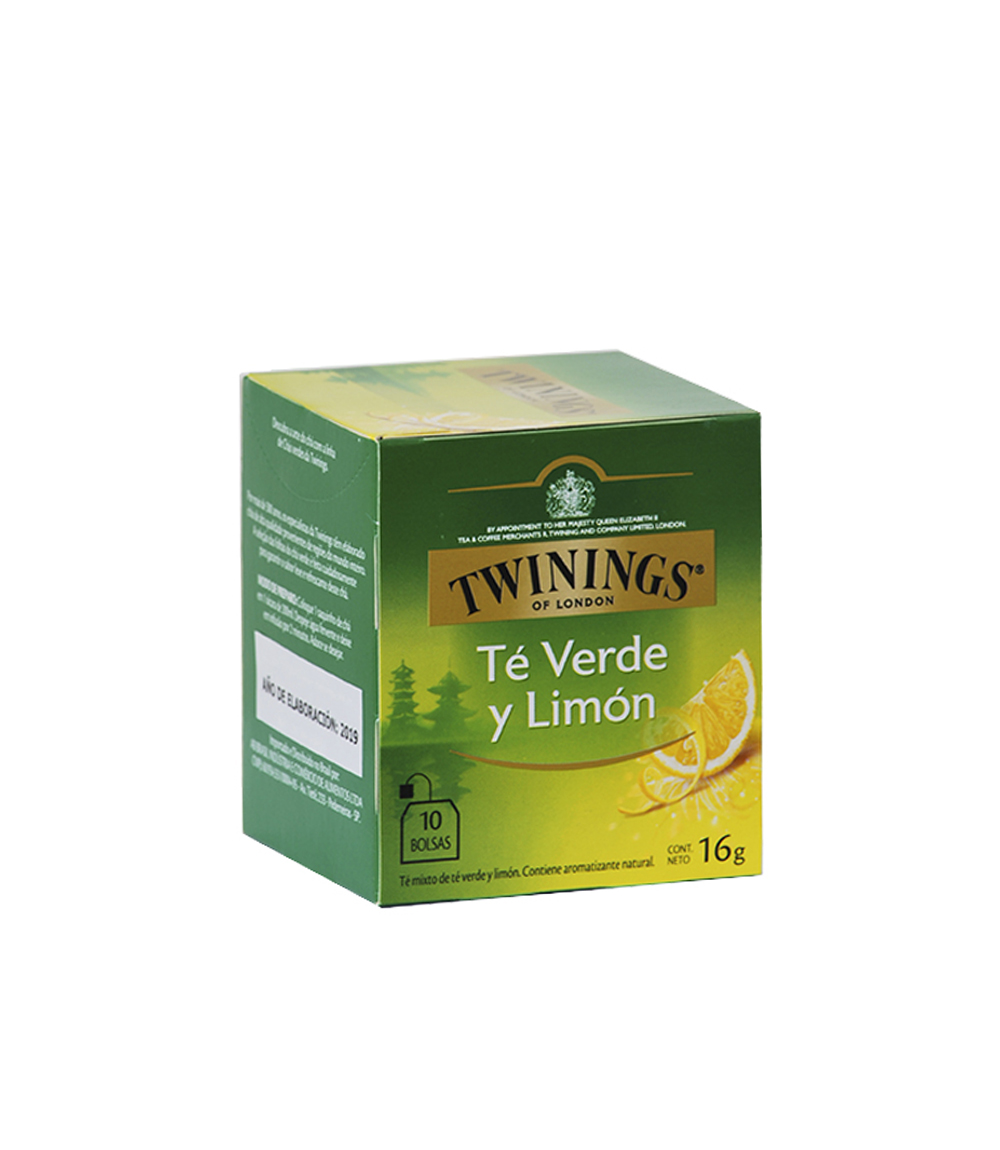 TE TWININGS VERDE Y LIMON X 10 SAQ.