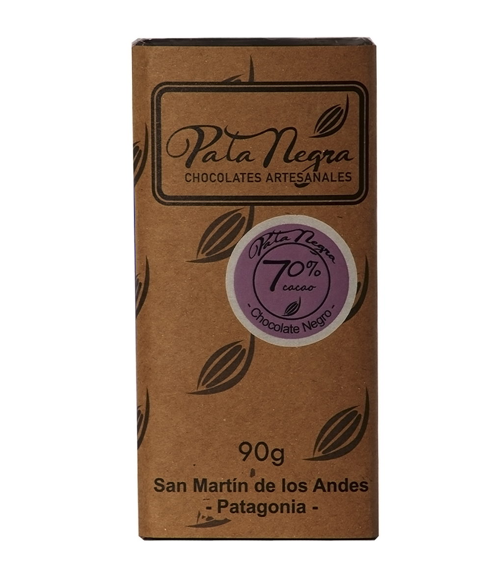 PATA NEGRA CHOC. NEGRO 70% CACAO X 90GRS