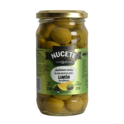 Aceit. Nucete Verde Rellena C/limon x 200 Grs