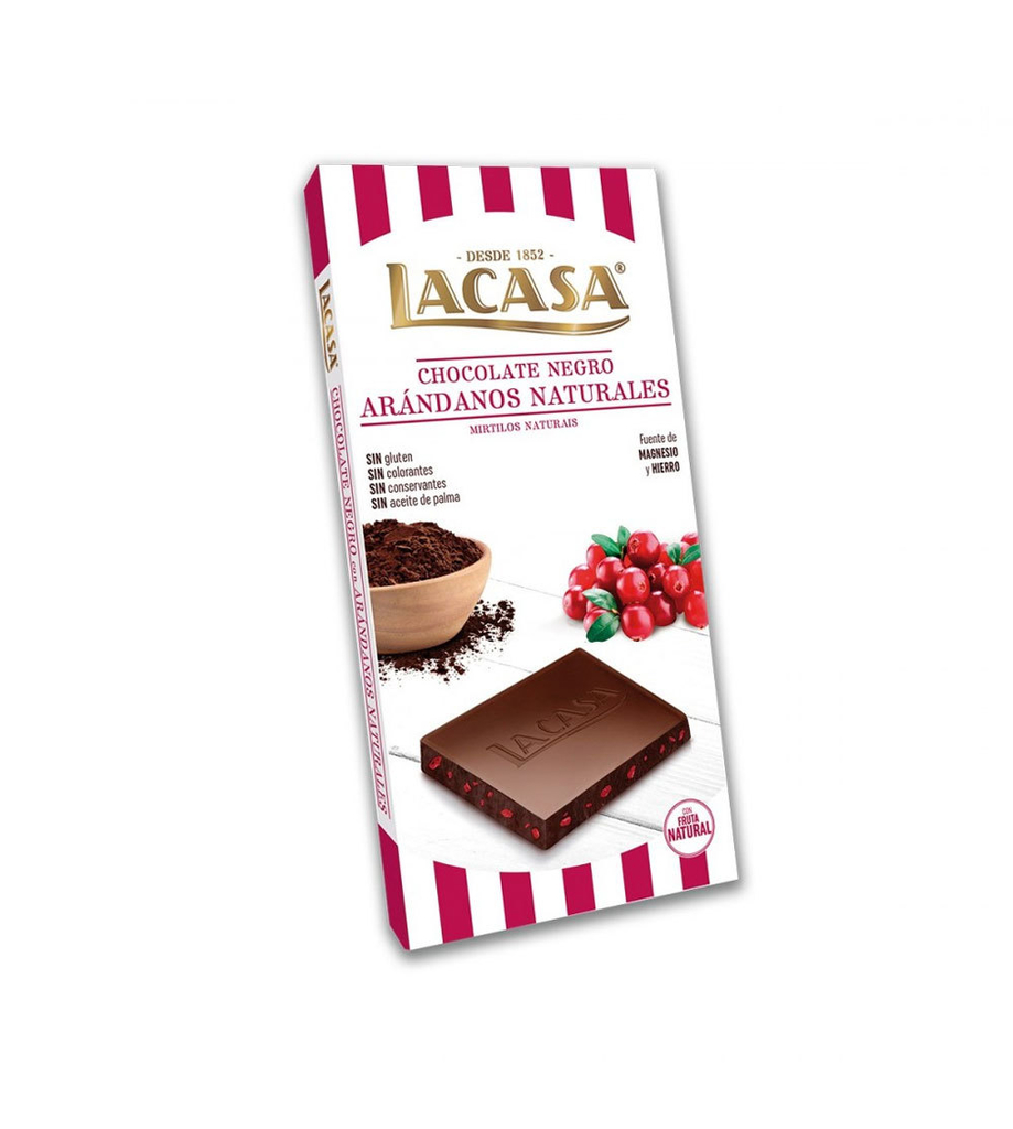LA CASA TABLETA DE CHOC. ARANDANOS X 100 GRS