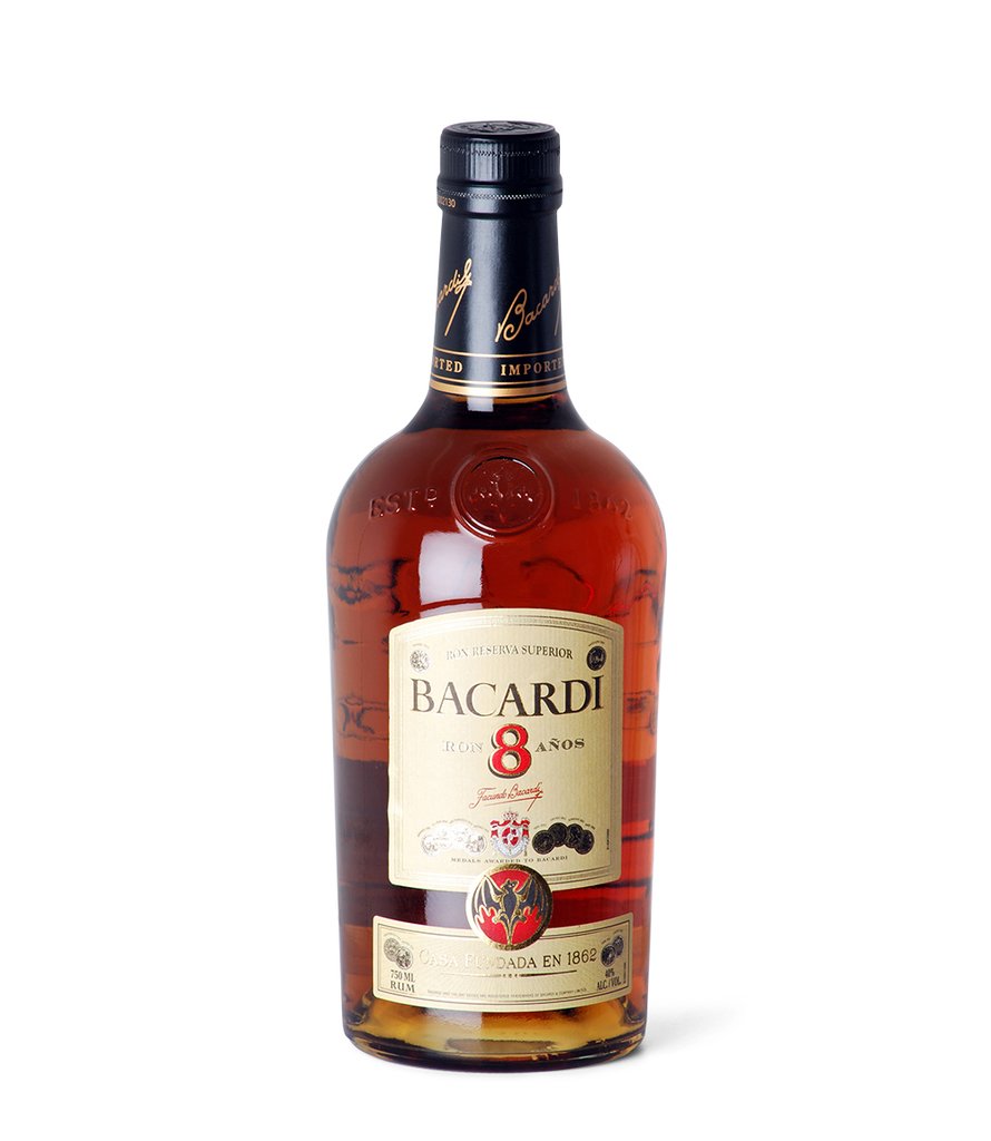 RON BACARDI 8 AÑOS X 750 CC